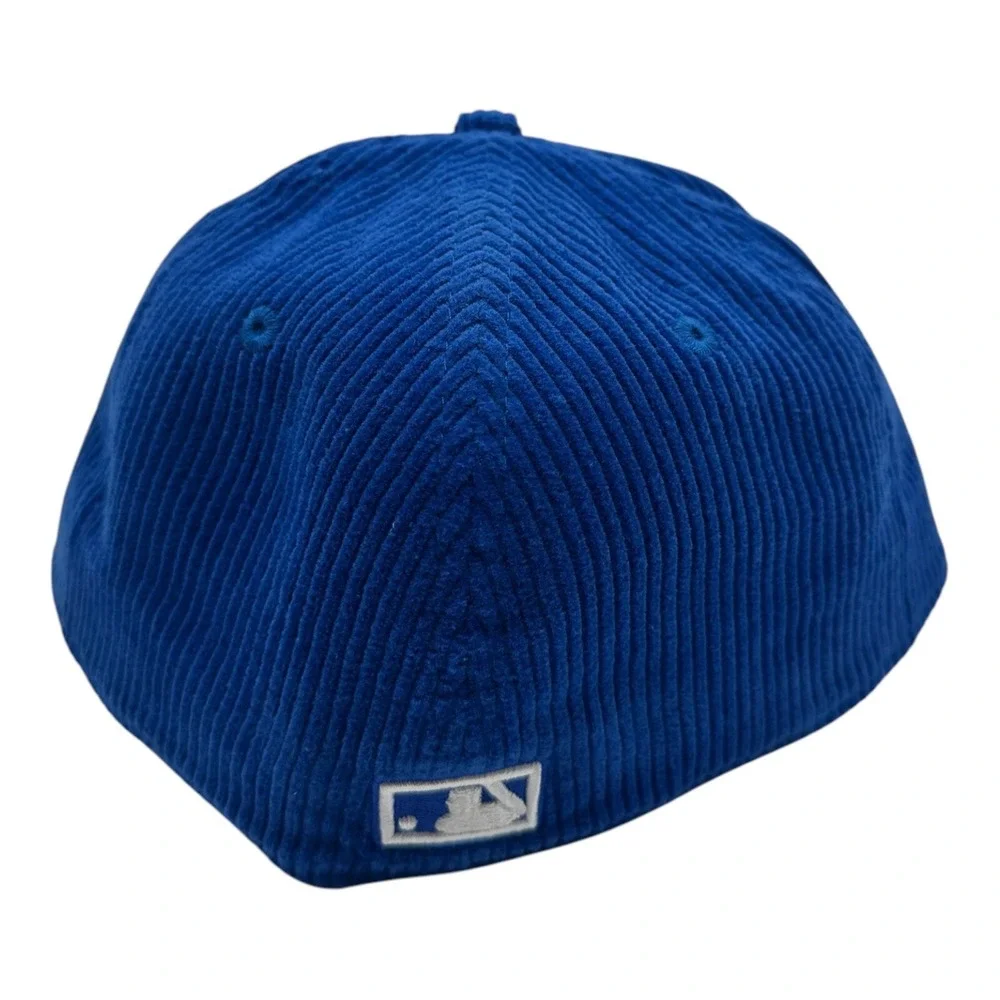 New Era 59Fifty Chicago Cubs Hat Cap 7 5/8 Light Royal Corduroy 1987‎ Baseball